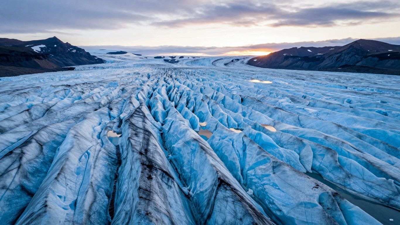 Exploring glaciers during the summer months
